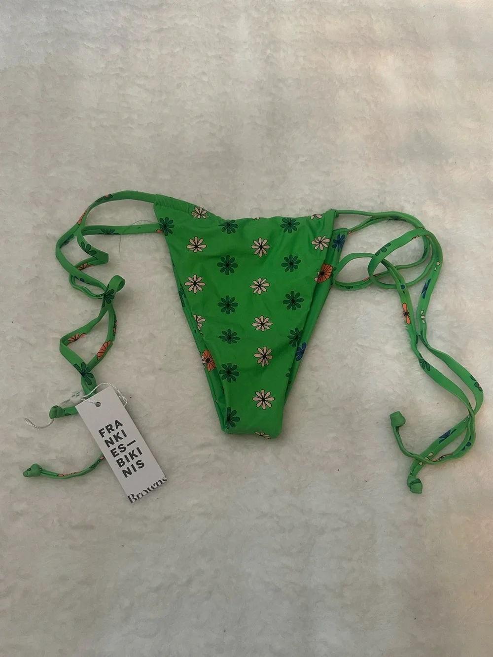 New! Frankie's Bikinis Versailles Tia String Bikini Bottom Large 39256